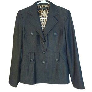Anne Klein Womens Size 4 Gray Blazer Jacket